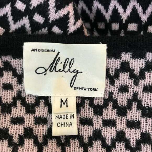 Milly Of New York Black And Pink Y2K Sweater Size M - Picture 8 of 9
